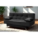 Ver imagem 1 de Sofá Cama 1,80m Flórida Suede Preto Mirra Decor