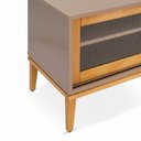 Ver imagem 6 de Rack para TV 65 Polegadas 182cm em Madeira Maciça/MDF e Vidro Canelado Mel/Fendi
