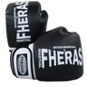 Kit Boxe Muay Thai Fheras Luva Bandagem Bucal - 14 oz Preto/Branco - 3