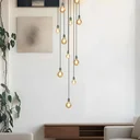 Ver mais imagens de Lustre para Sala Pratic 10 Lâmpadas Dourado Pé Direito Alto