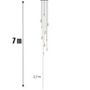 Ver imagem 2 de Lustre para Sala Pratic 10 Lâmpadas Dourado Pé Direito Alto