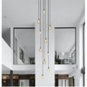 Lustre para Sala Pratic 10 Lâmpadas Dourado Pé Direito Alto - 1