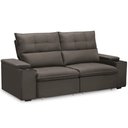 Ver mais imagens de Sofá Retrátil Reclinável para Sala 3 Lugares 230cm Niels F04 Veludo Marrom - Lyam Decor