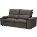 Ver imagem 7 de Sofá Retrátil Reclinável para Sala 3 Lugares 230cm Niels F04 Veludo Marrom - Lyam Decor