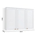 Ver imagem 3 de Armário Aéreo para Cozinha 3 Portas 120cm Americana Branco