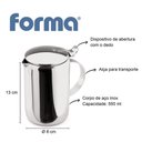 Ver imagem 2 de Bule de Aço Inox com Tampa Alça 550ml Café Chá Leite Água Serviço de Mesa Servir Casa Cozinha