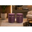 Ver imagem 1 de Kit Puff Cinta Superior Cinta Dourada Marsala Rosé / Veludo