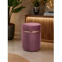 Ver imagem 4 de Kit Puff Cinta Superior Cinta Dourada Marsala Rosé / Veludo
