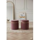 Ver imagem 1 de Kit Puff Cinta Superior Cinta Dourada Marsala Rosé / Veludo