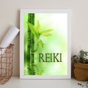 Ver imagem 1 de Quadro Decorativo Reiki - Bambu Chinês 33x24cm - com Vidro:madeira Preta