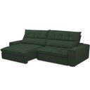 Ver imagem 3 de Sofá Retrátil Reclinável para Sala de Estar Living 290cm Dimas F04 Veludo Verde