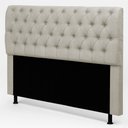 Ver imagem 1 de Cabeceira Cama Box Casal Padrão Sarah 140cm com Frame Linho Bege Cru - Desk Design