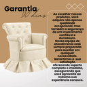 Ver imagem 5 de Poltrona Amamentação Descanso Balanço Confortável Quarto Cadeira Sala Leitura Corino:corino Bege
