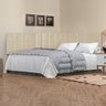 Cabeceira Cama Box casal 140 cm suspensa estofada em L - Proteção Lateral - Areia - 1