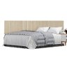 Cabeceira Cama Box casal 140 cm suspensa estofada em L - Proteção Lateral - Areia - 2
