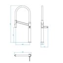 Ver imagem 3 de Torneira de Mesa para Cozinha Bica Alta Deca Colore Red Gold