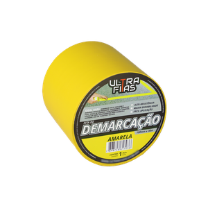 Fita Demarcação de Solo Pvc 100 Mm X 30 Metros - Amarela