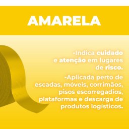 Fita Demarcação de Solo Pvc 100 Mm X 30 Metros - Amarela - 5