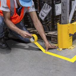 Fita Demarcação de Solo Pvc 100 Mm X 30 Metros - Amarela - 6