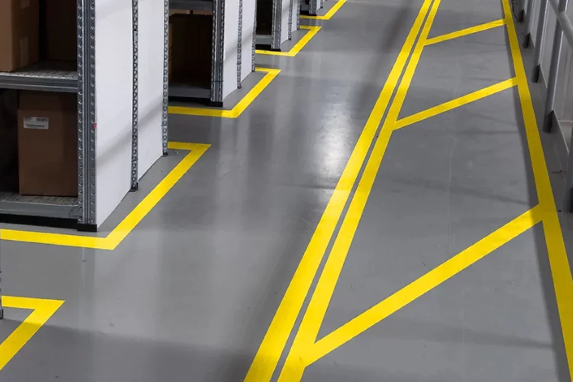 Fita Demarcação de Solo Pvc 100 Mm X 30 Metros - Amarela - 8