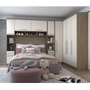 Ver imagem 1 de Guarda Roupa Dormitório Modulado Master Casal Queen 1,58 m Canto - Avelã Rústico e Areia - Luciane M