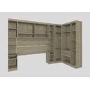 Ver imagem 2 de Guarda Roupa Dormitório Modulado Master Casal Queen 1,58 m Canto - Avelã Rústico e Areia - Luciane M