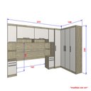 Ver imagem 4 de Guarda Roupa Dormitório Modulado Master Casal Queen 1,58 m Canto - Avelã Rústico e Areia - Luciane M