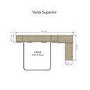 Ver imagem 5 de Guarda Roupa Dormitório Modulado Master Casal Queen 1,58 m Canto - Avelã Rústico e Areia - Luciane M