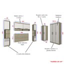 Ver imagem 3 de Guarda Roupa Dormitório Modulado Master Casal Queen 1,58 m Canto - Avelã Rústico e Areia - Luciane M