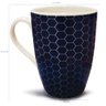 Xícara Caneca Cerâmica Para Café Ou Chá Jantar Manhã 320ml Azul Marinho - 3
