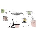 Ver imagem 2 de Adesivo Decorativo Parede Frases Yoga Fundo Branco