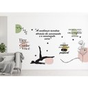 Ver imagem 1 de Adesivo Decorativo Parede Frases Yoga Fundo Branco