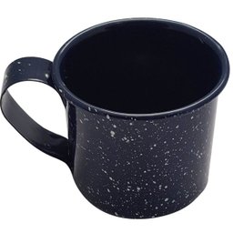Caneca Xícara Agata 350ml Aço Carbono Esmaltado Rustica Azul - 1 Caneca Xícara Agata 350ml Aço Carbono Esmaltado Rustica Azul - 1