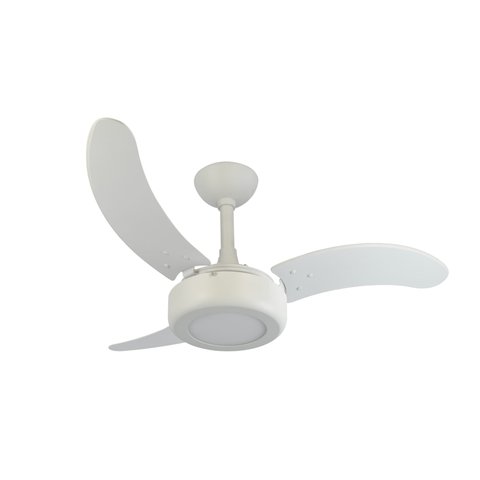 Ventilador de Teto Infinity Lux LED 6000K Branco 3 Pás MDF Bco 110V+Controle 2008 Lux Led 3 Pás