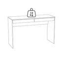 Ver imagem 6 de Mesa Escrivaninha 2 Gavetas B35 120 Cm Mell Preto Novam