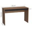 Ver imagem 3 de Mesa Escrivaninha 2 Gavetas B35 120 Cm Mell Preto Novam