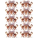 Ver imagem 1 de Kit De 10 Conjuntos De Mesa Dobrável 70x70 Com 4 Cadeiras Imbuia Cor: Marrom
