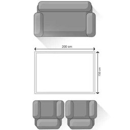 Tapete para Sala Quarto 150x200cm Andino Lancer - 3