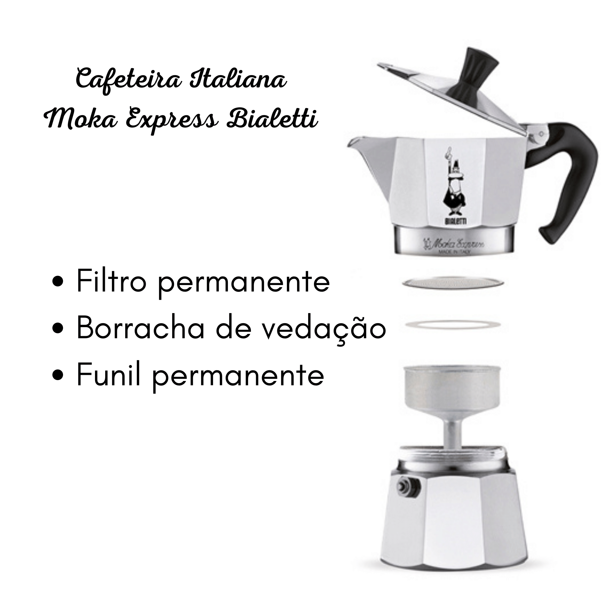 Cafeteira Italiana Moka Express 3 Xícaras - Bialetti - 9