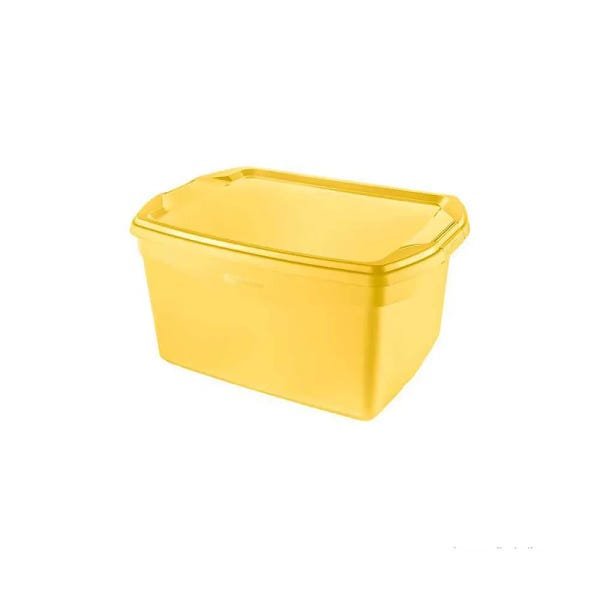 Caixa organizadora Flex 29 litros amarela Sanremo - 1