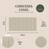 Cabeceira Casal 140x60 Cama Box Modulada Reta - 2
