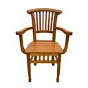 Ver imagem 1 de Cadeira Leque com Braço para Mesa de Jantar em Madeira de Demolição Sudeste Rústico