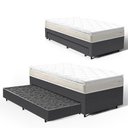 Ver imagem 1 de Cama Box com Colchão de Espuma D45 Pillow Top Ortopédico Domo + Auxiliar de Molas Unique Solteiro