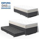 Ver imagem 3 de Cama Box com Colchão de Espuma D45 Pillow Top Ortopédico Domo + Auxiliar de Molas Unique Solteiro