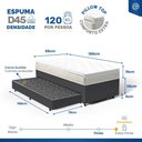 Ver imagem 4 de Cama Box com Colchão de Espuma D45 Pillow Top Ortopédico Domo + Auxiliar de Molas Unique Solteiro