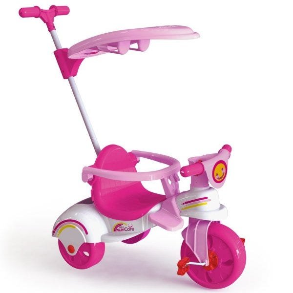 Triciclo Multi Care Girl 3 x 1 com Empurrador - Pedal - Rosa - 7601 - Xalingo é boa?