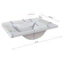 Ver imagem 4 de Cuba Pia Lavatório Itaparica 45 Cm para Banheiro Branco