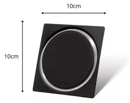 Ralo Click Pop Up Inteligente 10x10 Banheiro Lavatório Lavabo Black Matte Preto Fosco Metal Premium  - 3