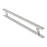 Puxador Duplo P/ Porta Em Aço Inox 50cm Modelo Flat Economy:Escovado - 2