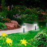 Kit com 4 Luminária Balizadora Poste Solar ABS Espeto de Jardim - LED Branco Frio - Ecoforce - 3